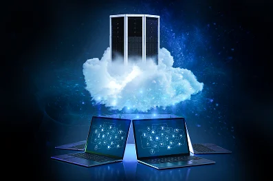 cloud computing server room illustration