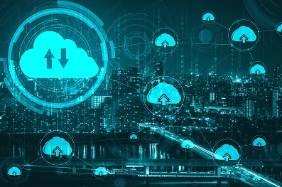 cloud computing data storage network illustration
